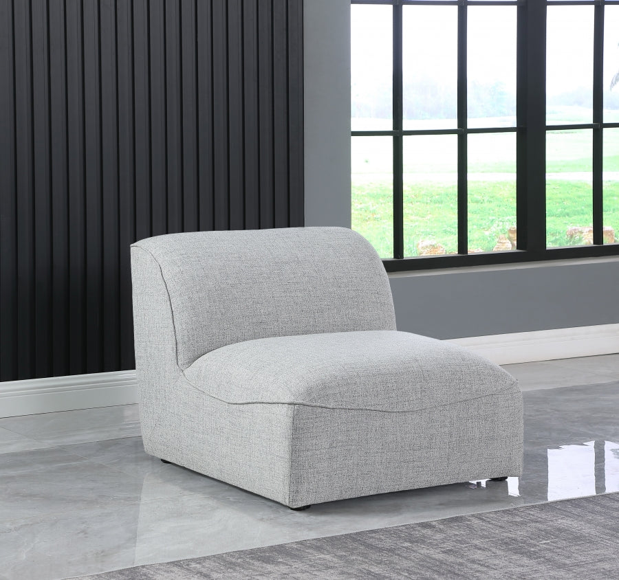 Miramar Linen Textured Fabric Upholstered Armless Modular Chair