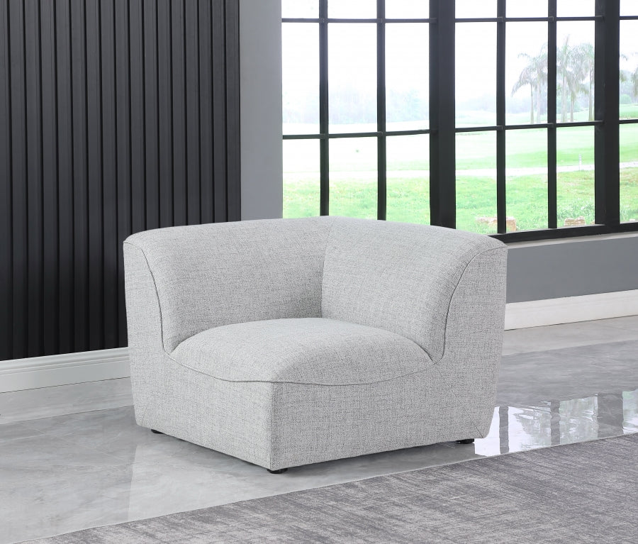 Miramar Linen Textured Fabric Upholstered Corner Modular Chair