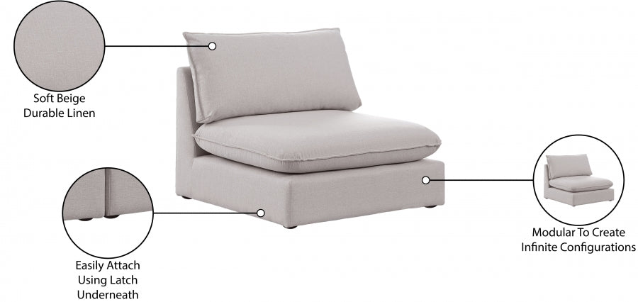 Fauteuil d'appoint rembourré en chenille Vivi 