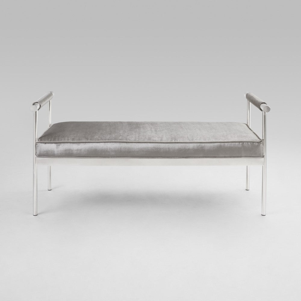 Helen Bench Grey Velvet