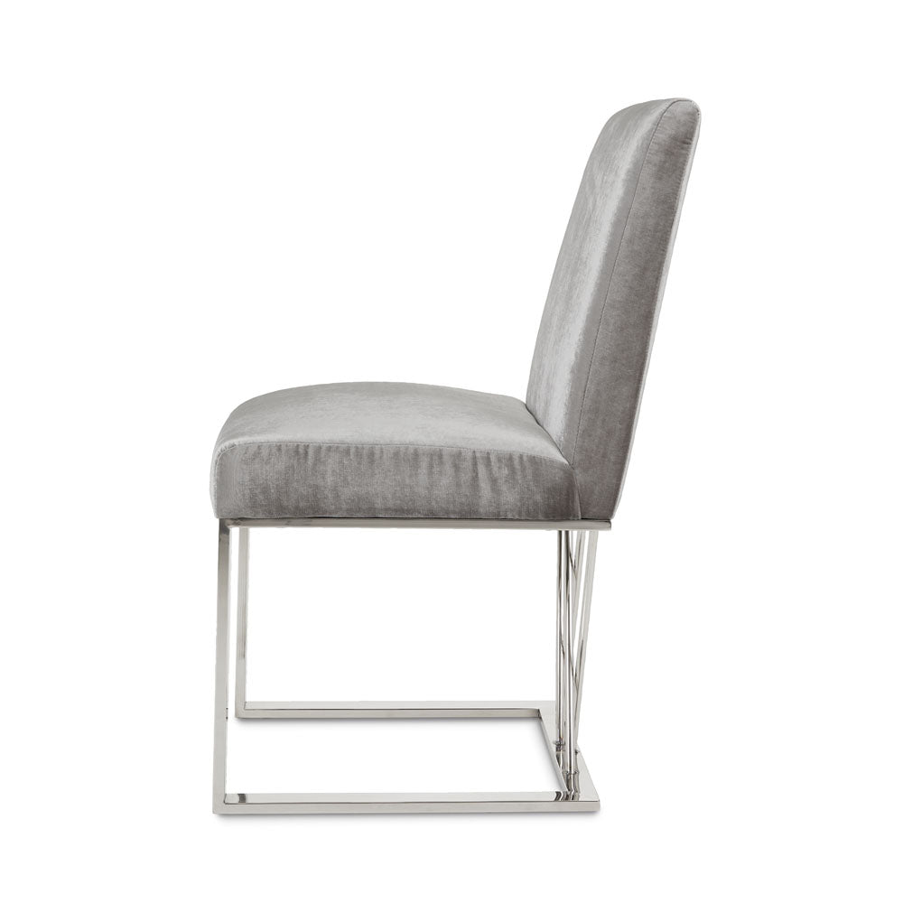 Martini Dining Chair Grey Velvet