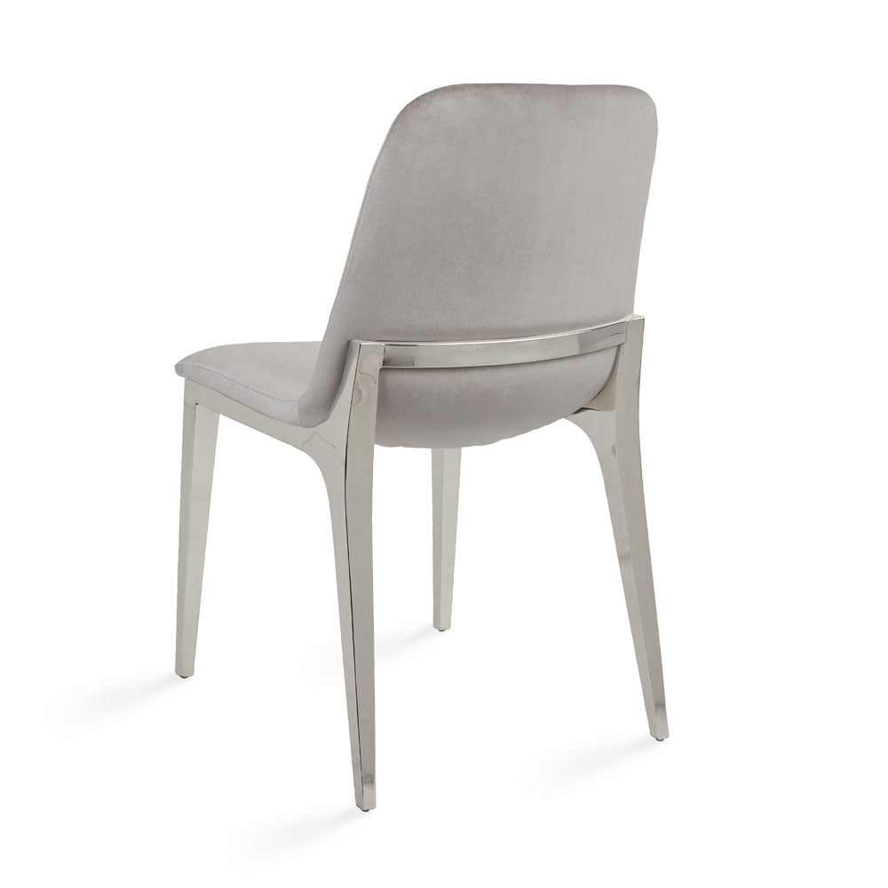 Minos Dining Chair Grey Velvet