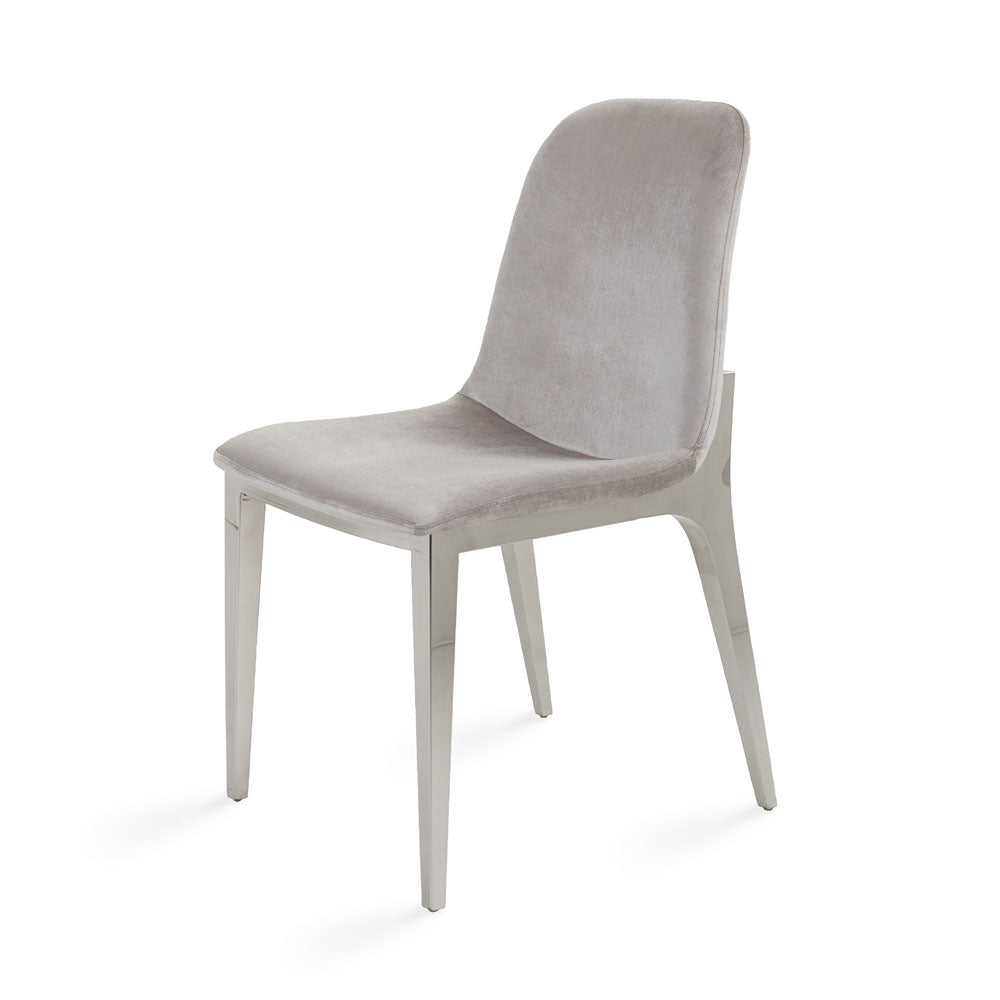 Minos Dining Chair Grey Velvet