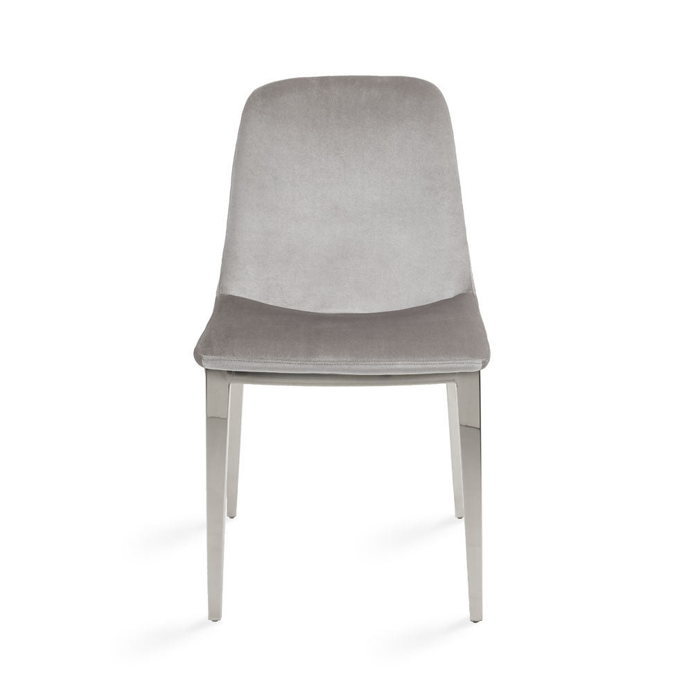 Minos Dining Chair Grey Velvet