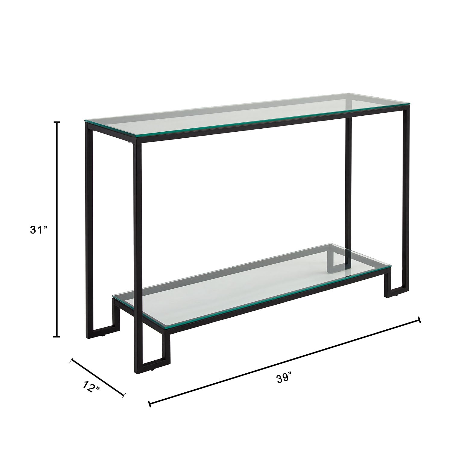 Krista Black Console Table