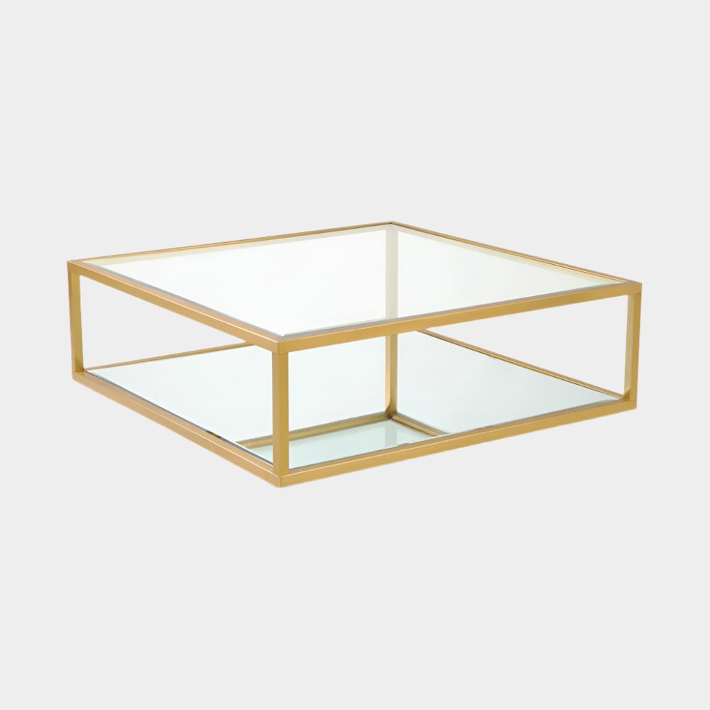 Caspian Square Coffee Table: Gold