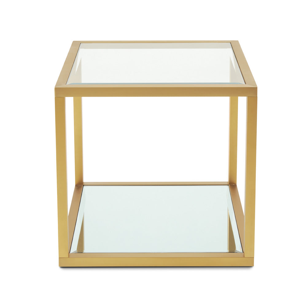 Caspian End Table: Gold