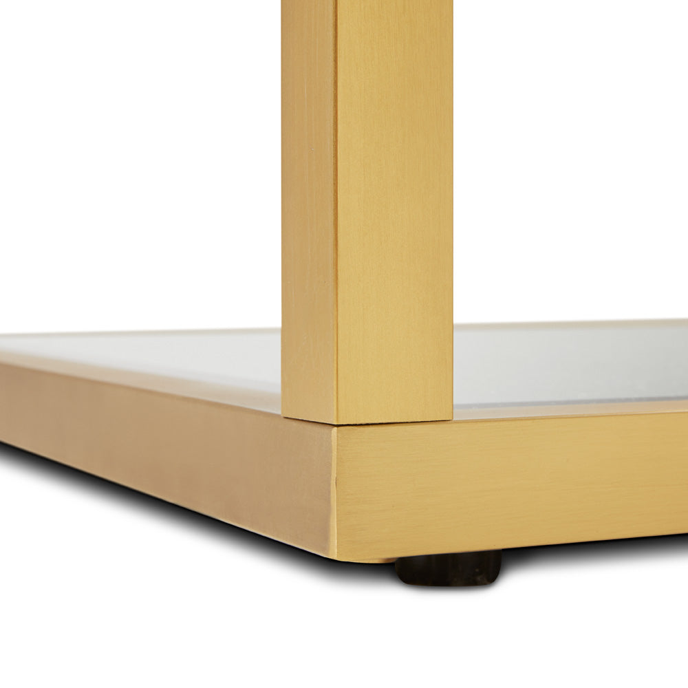 Caspian End Table: Gold