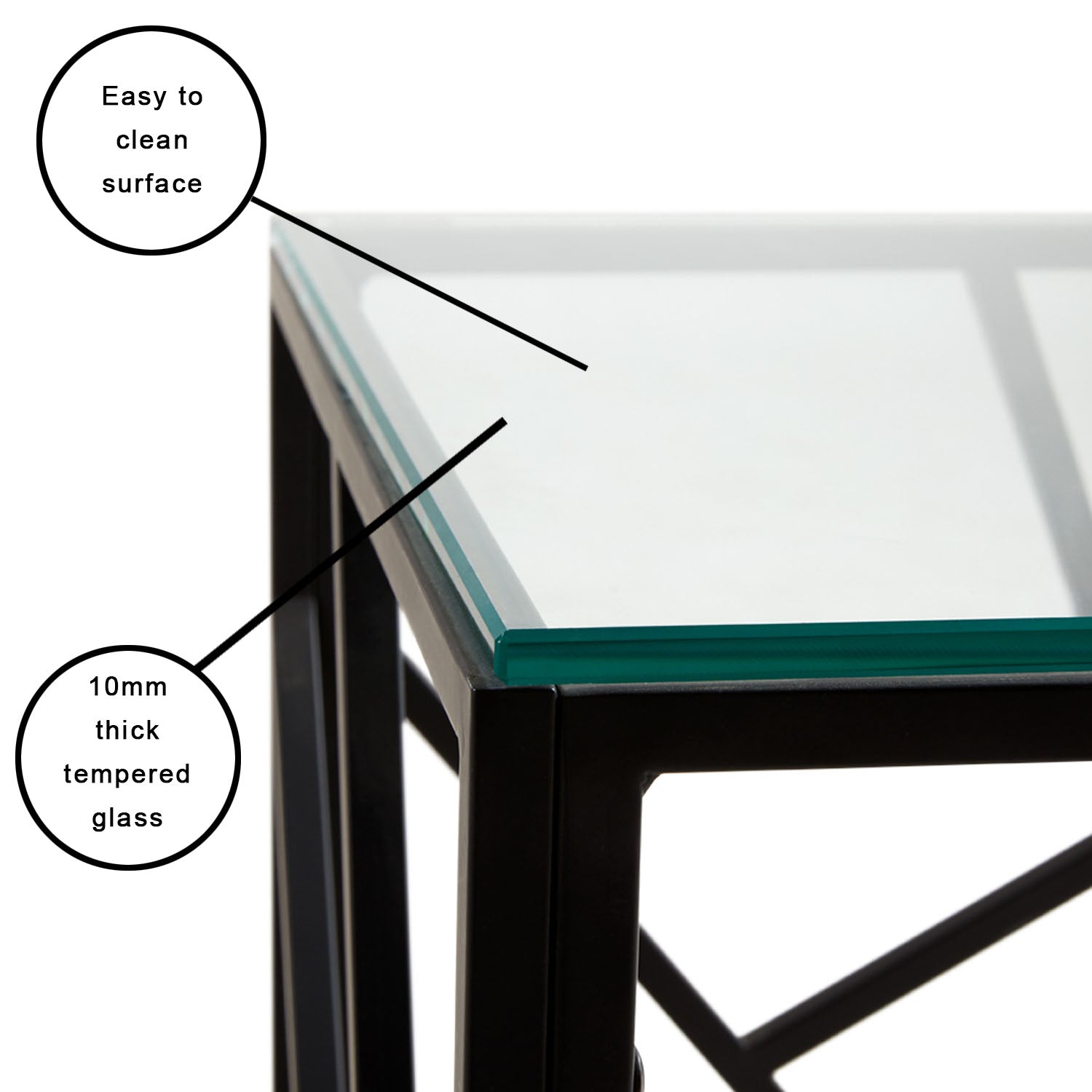 Carole End Table: Black