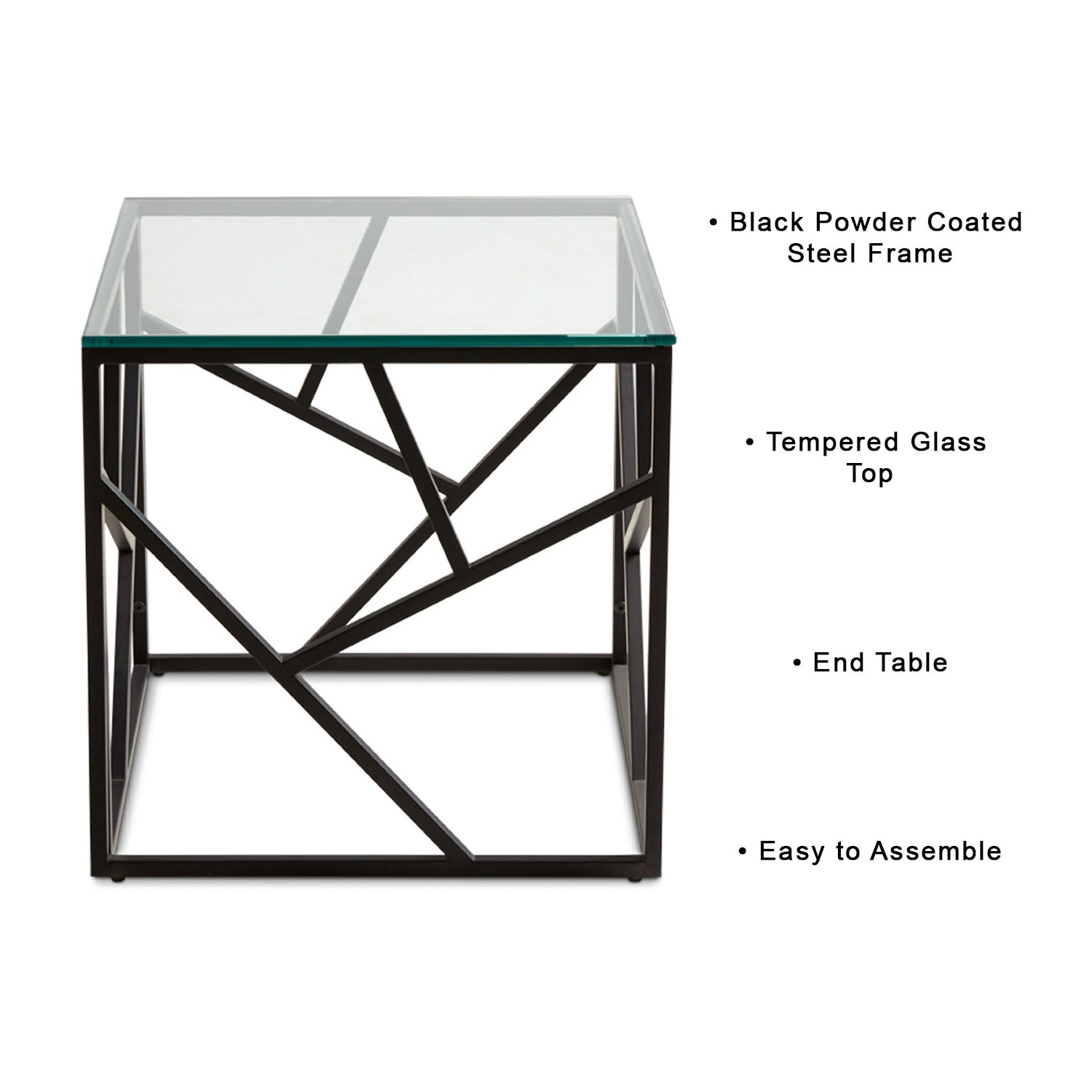 Carole End Table: Black