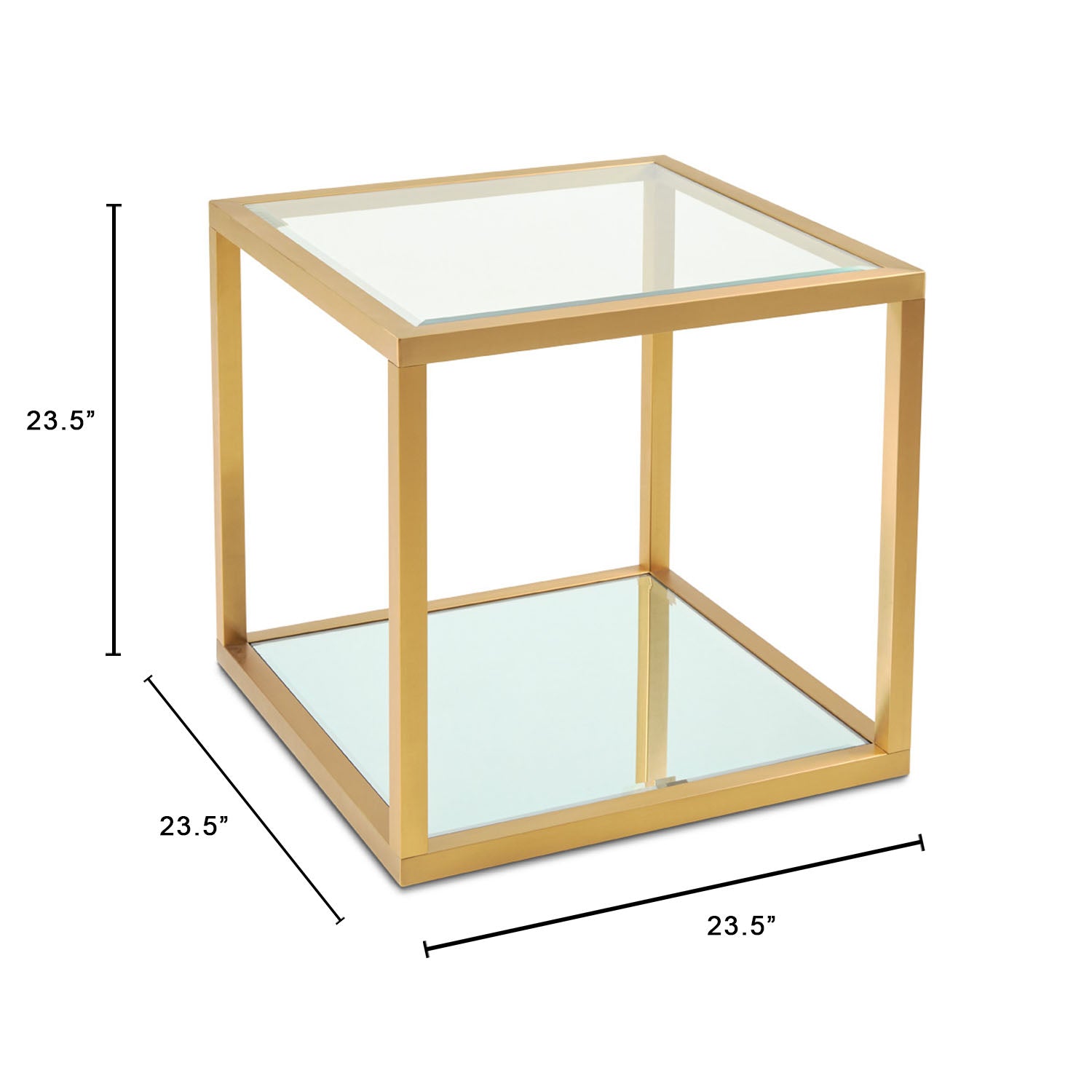 Caspian End Table: Gold