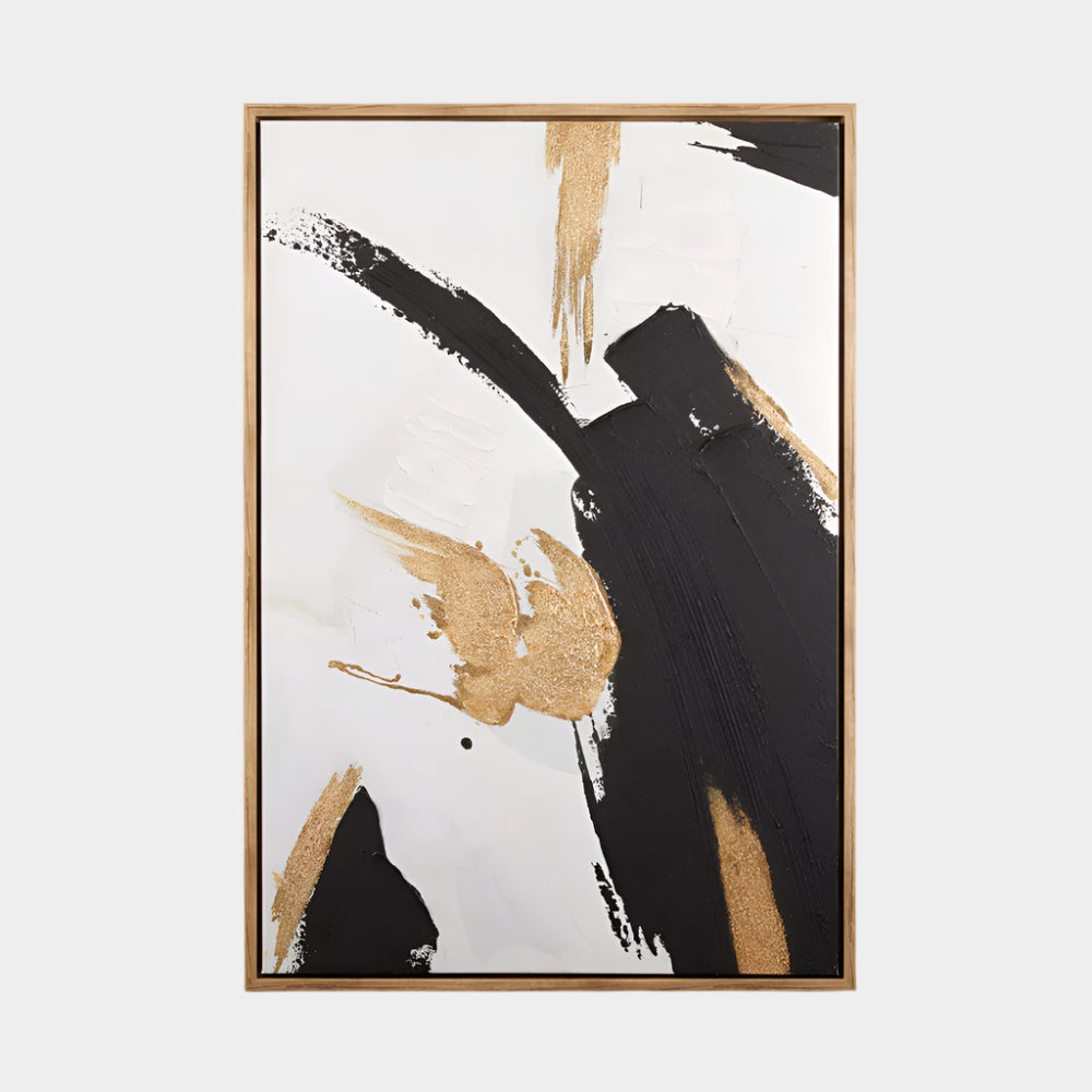 Wall Art: White, Black and Gold