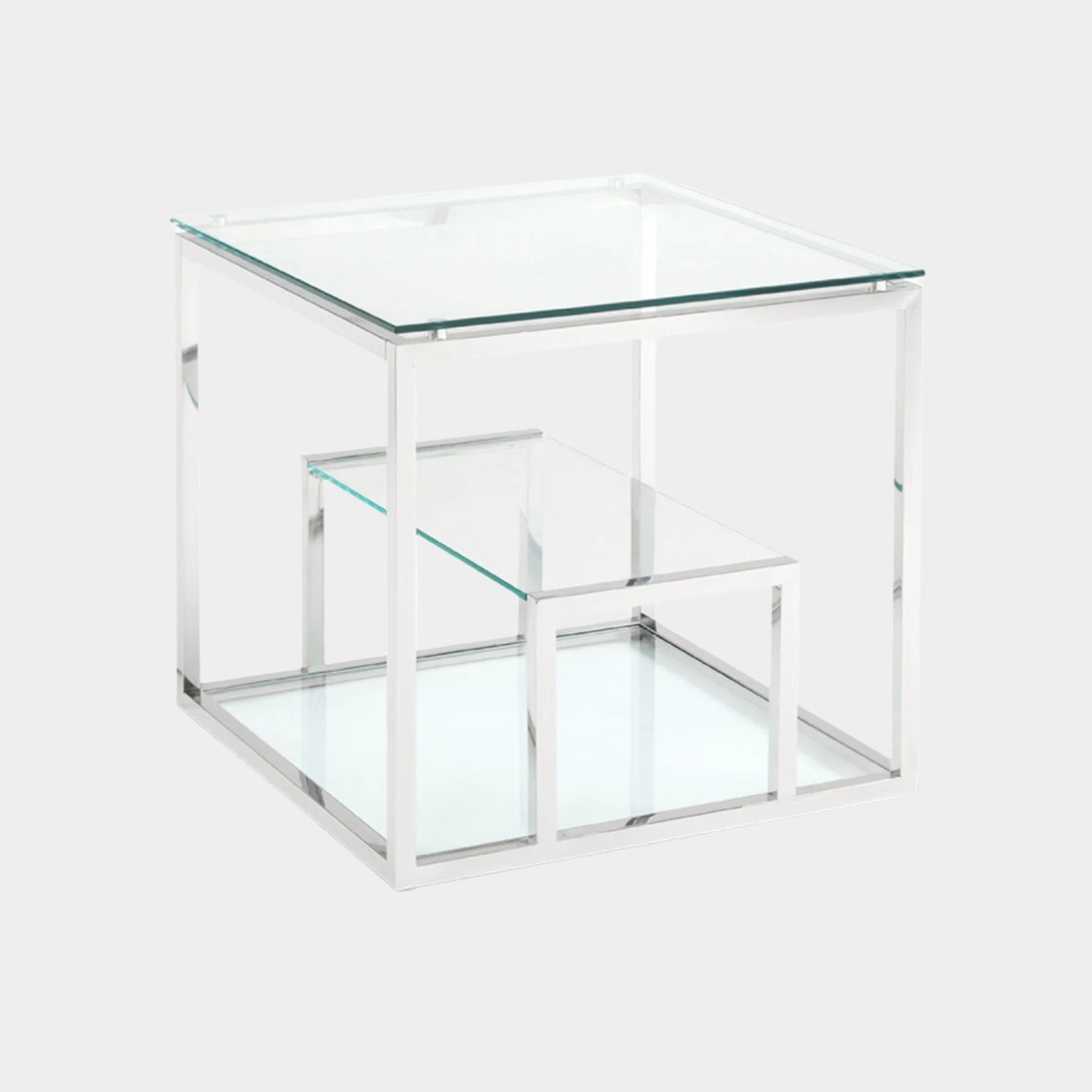 Barolo End Table - Silver