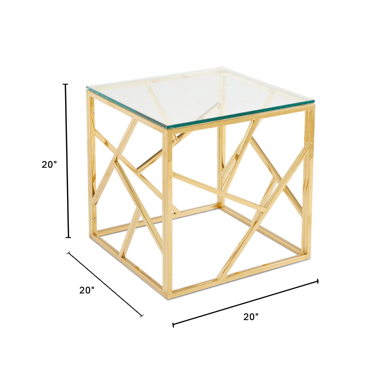 Carole End Table Gold