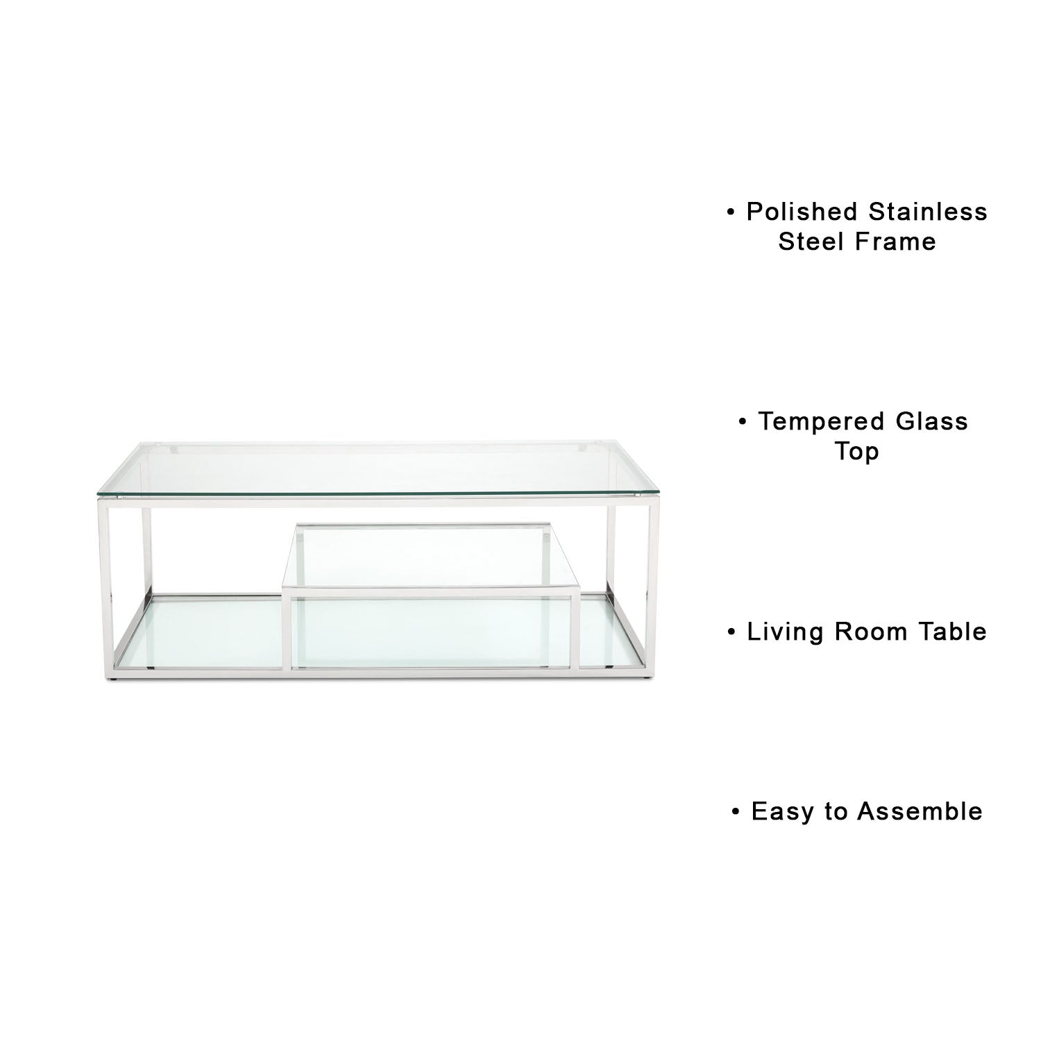 Barolo Steel Coffee Table