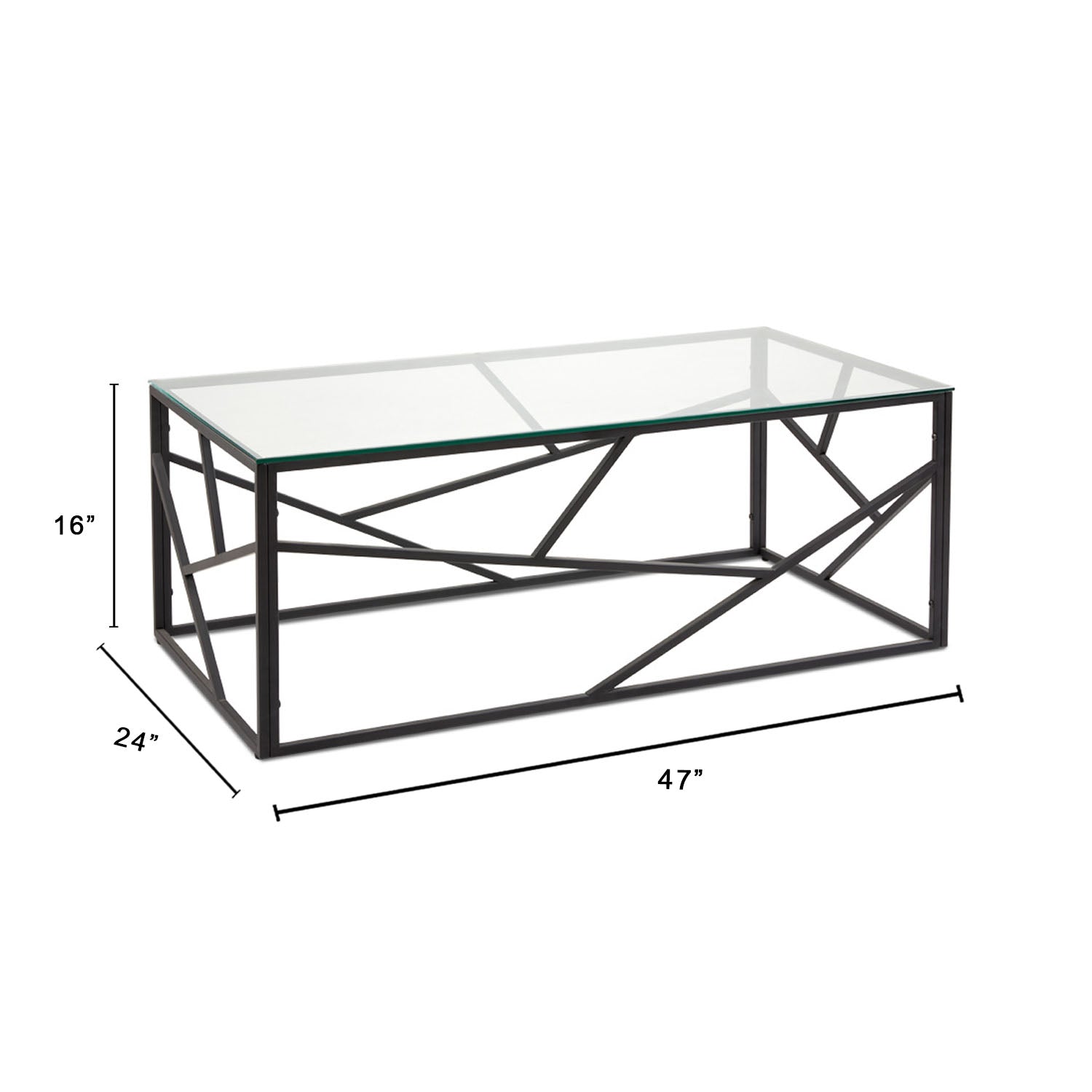 Carole Coffee Table Black Frame