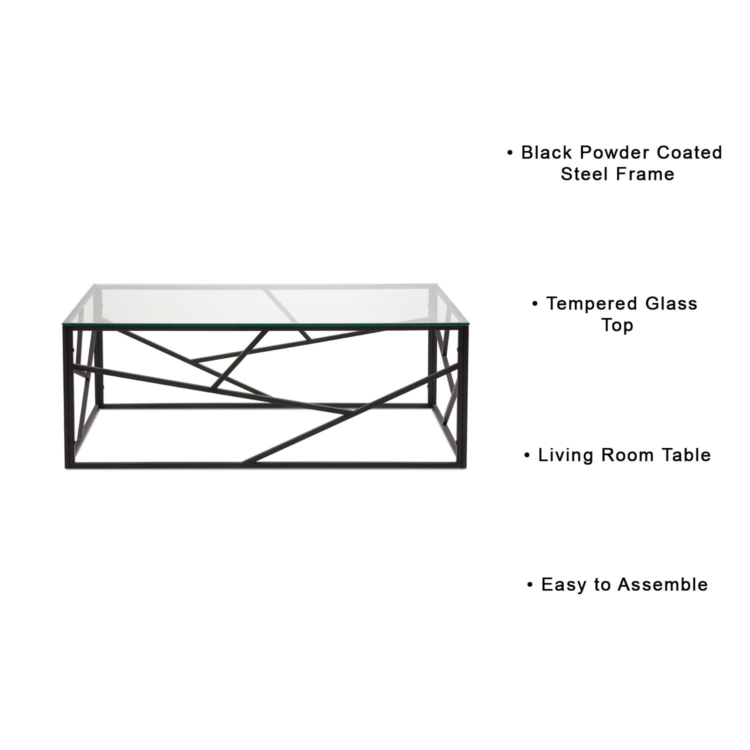 Carole Coffee Table Black Frame