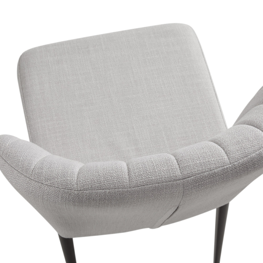 Shell Dining Chair Grey Linen