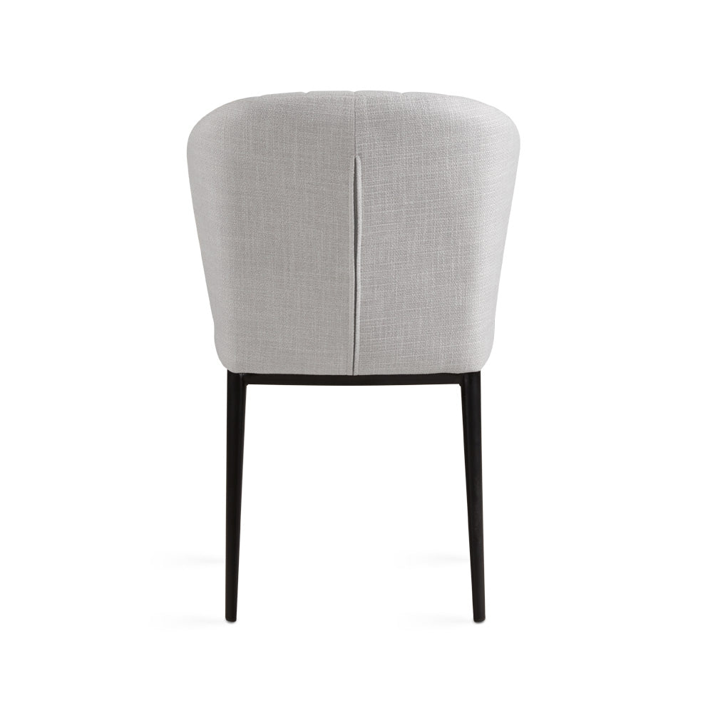 Shell Dining Chair Grey Linen