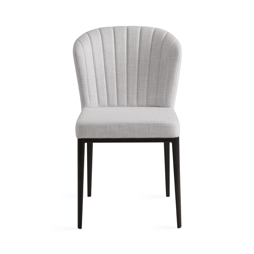 Shell Dining Chair Grey Linen