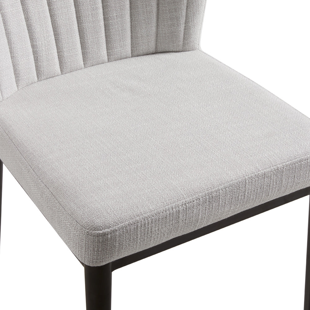 Shell Dining Chair Grey Linen