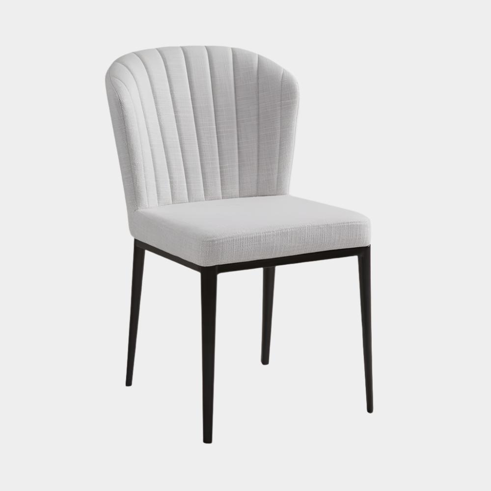 Shell Dining Chair Grey Linen