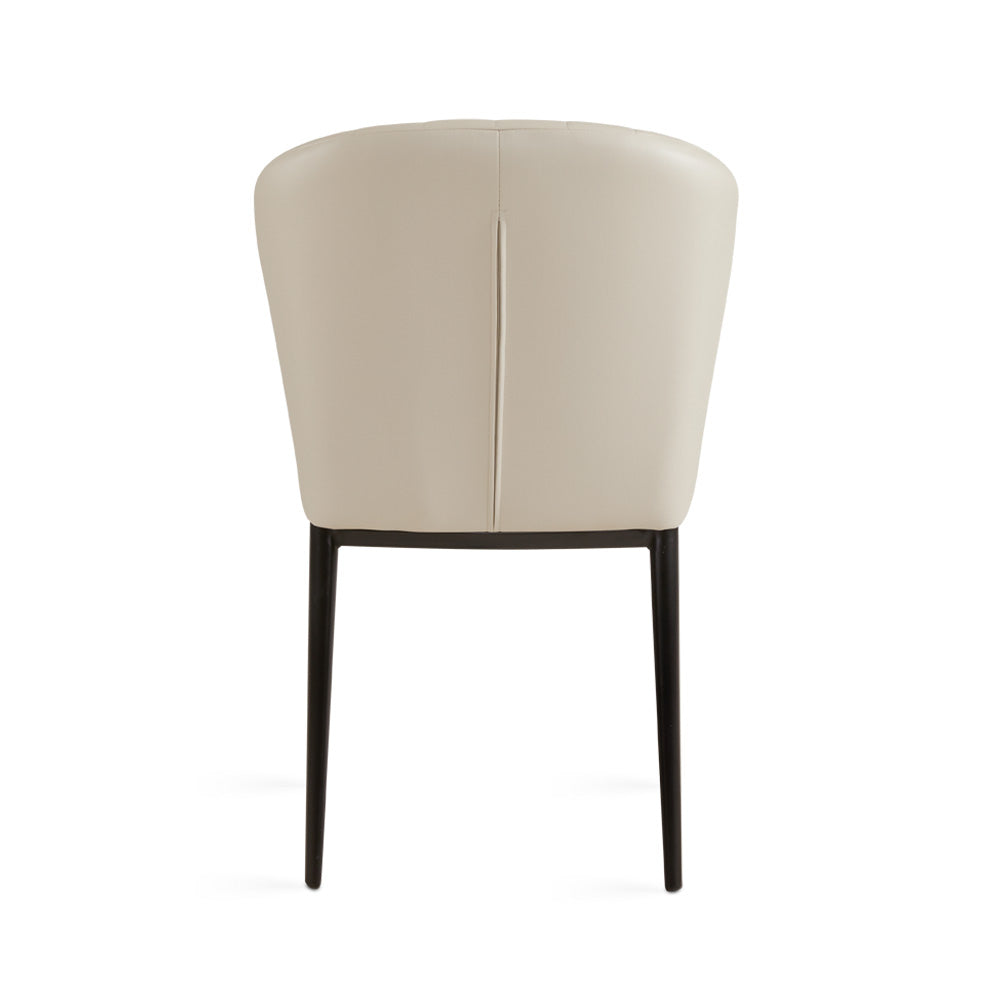 Shell Dining Chair Taupe Leatherette