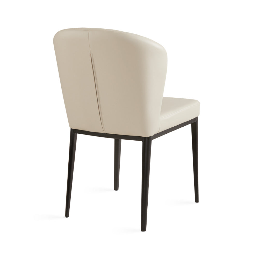 Shell Dining Chair Taupe Leatherette