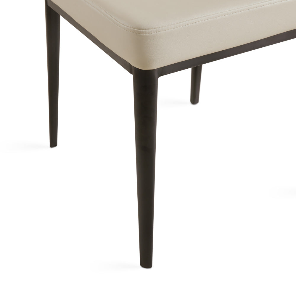 Shell Dining Chair Taupe Leatherette