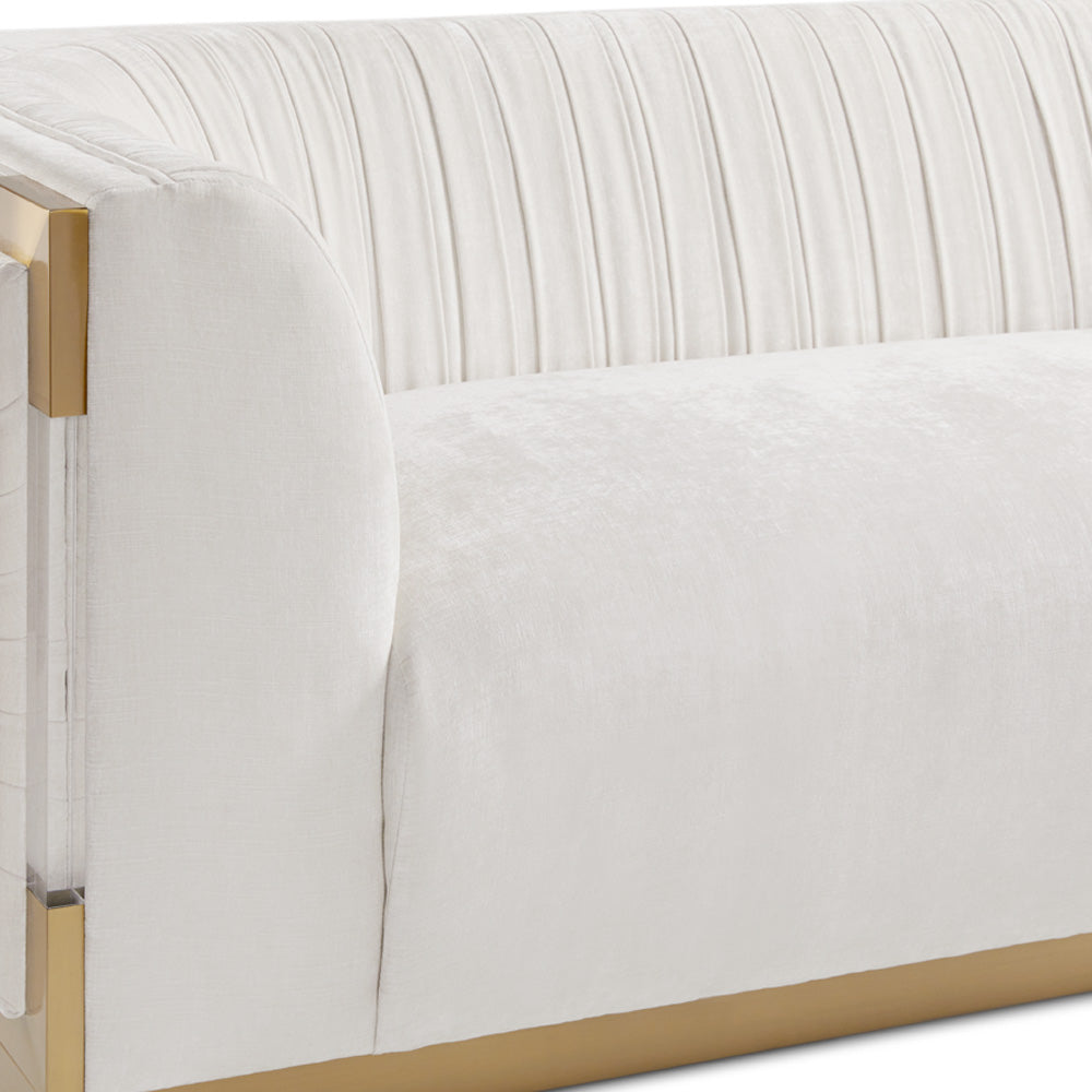 Paloma Gold Loveseat Contessa Vanilla