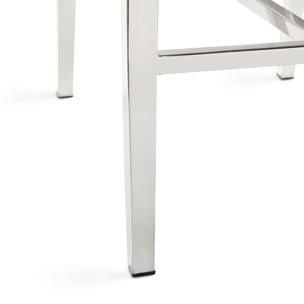 Emario Counter Chair: Grey Velvet