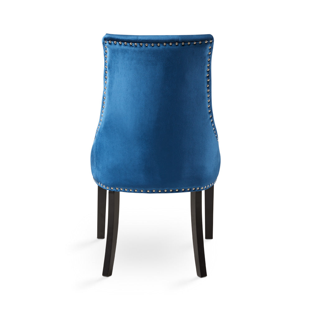 Rimzy Dining Chair Blue Velvet