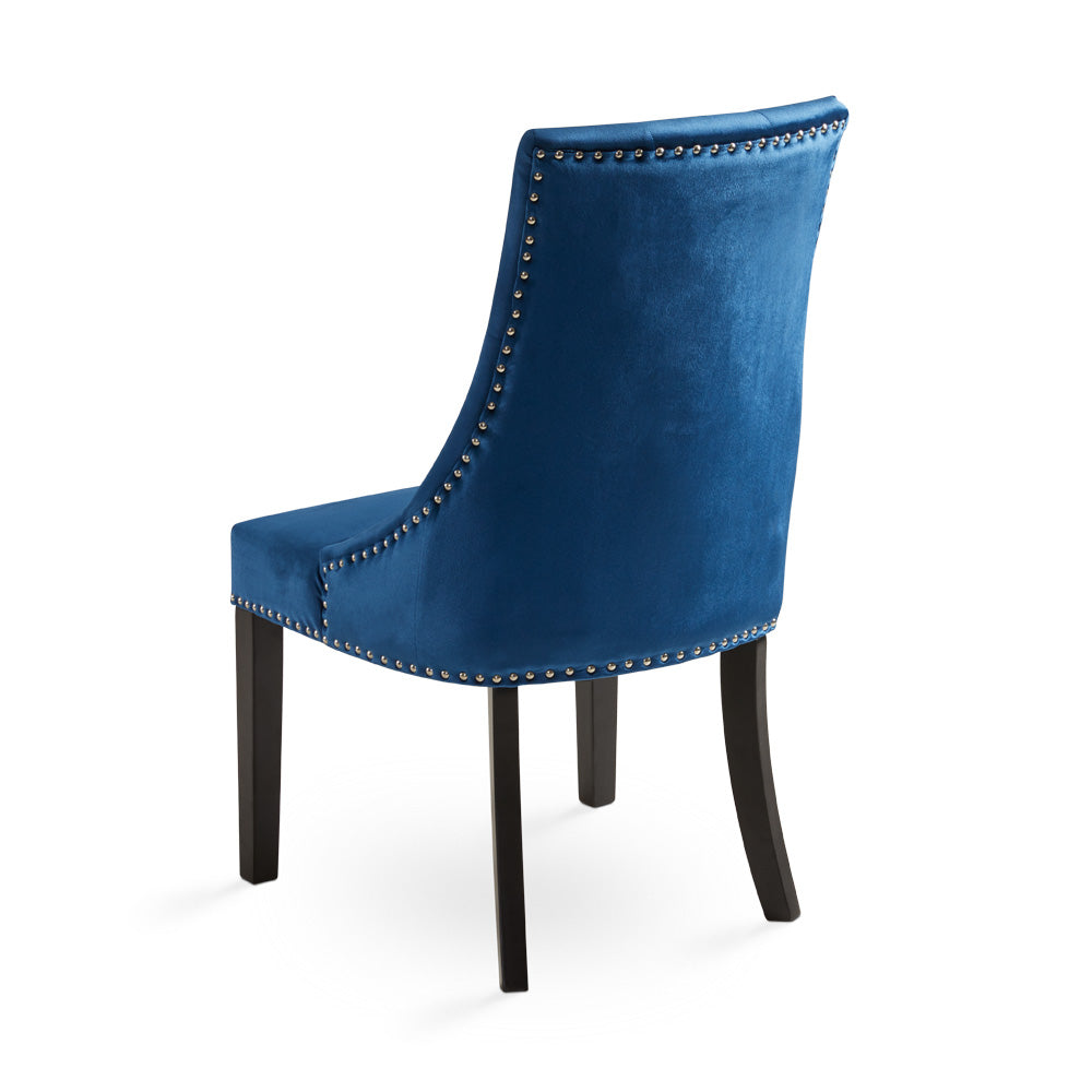 Rimzy Dining Chair Blue Velvet