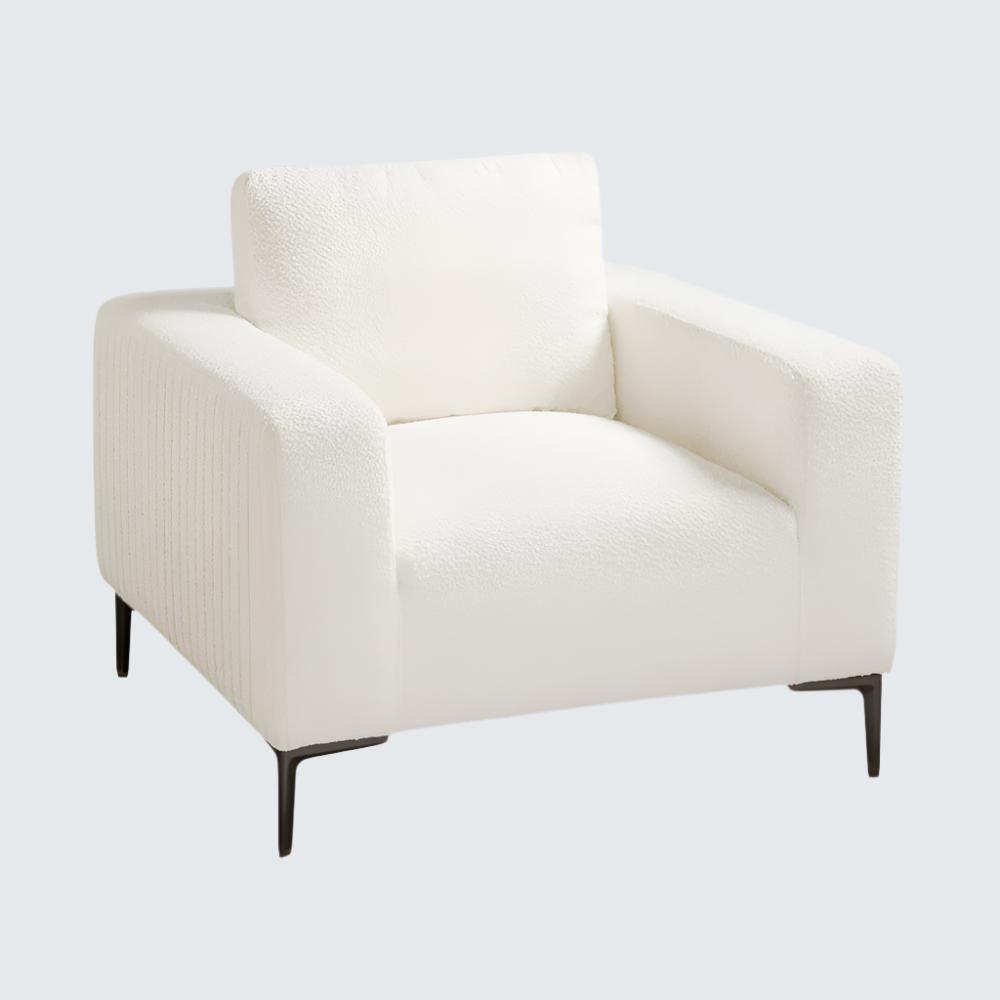 Franco Accent Chair White Boucle