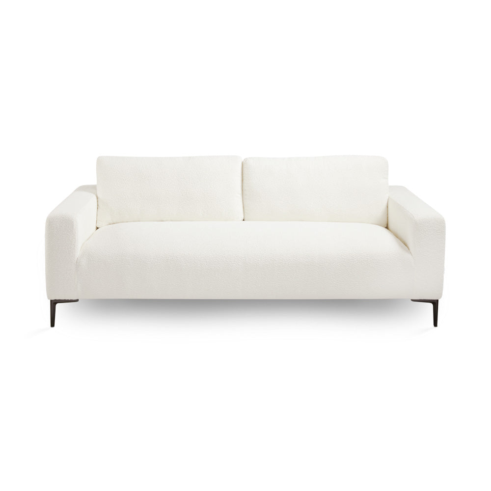 Franco Sofa: White Boucle