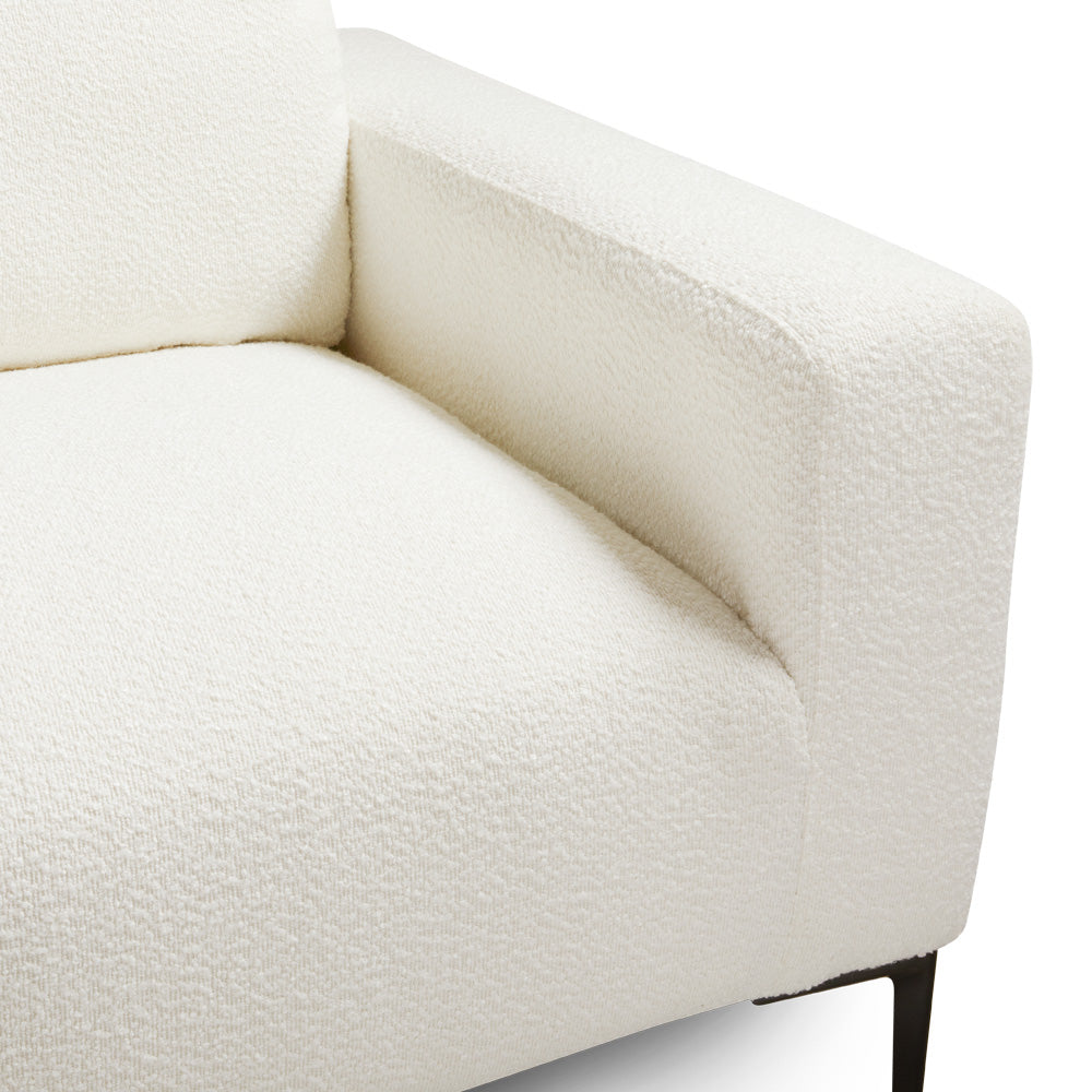 Franco Sofa: White Boucle