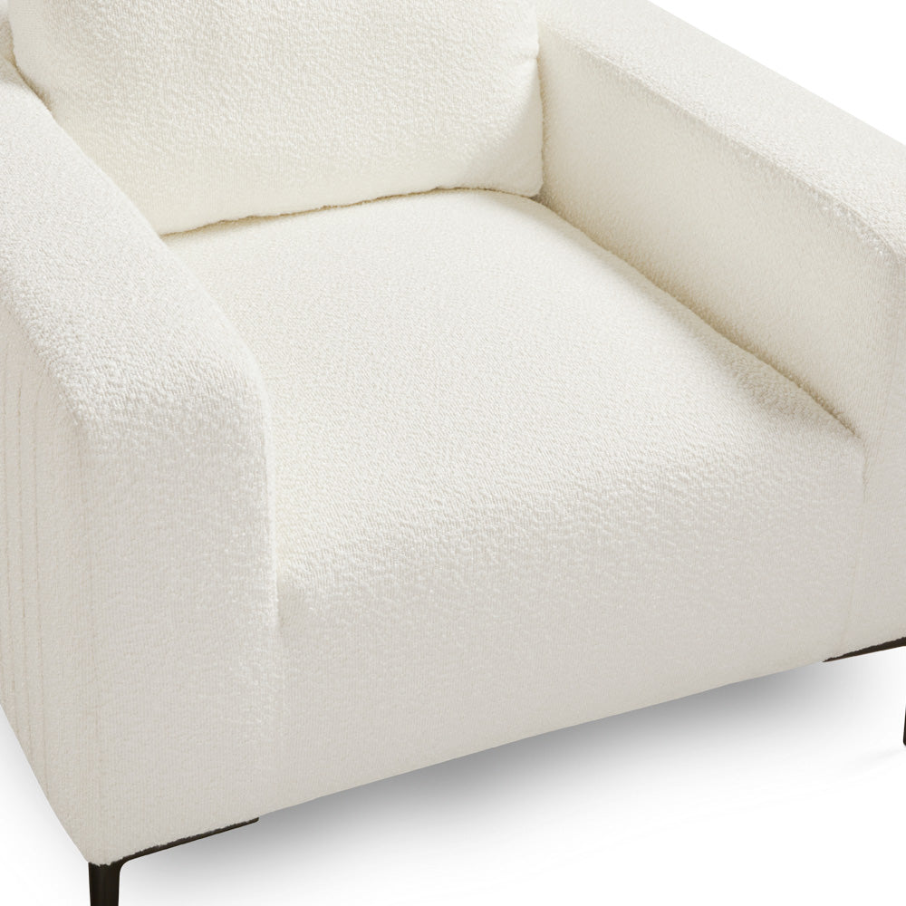 Franco Accent Chair White Boucle