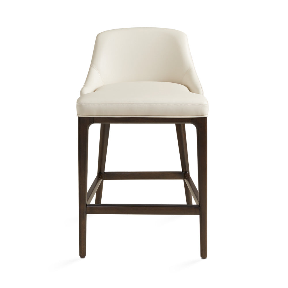 Everett Counter Chair: Taupe Leatherette