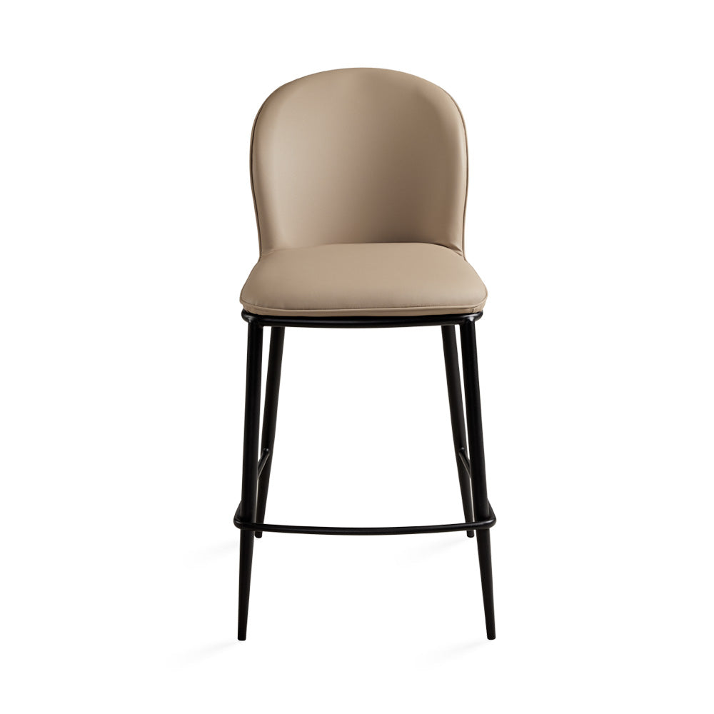 Angie Counter Chair: Taupe Leatherette