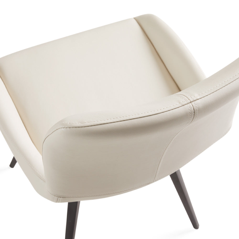 Nona Swivel Chair Taupe Leatherette