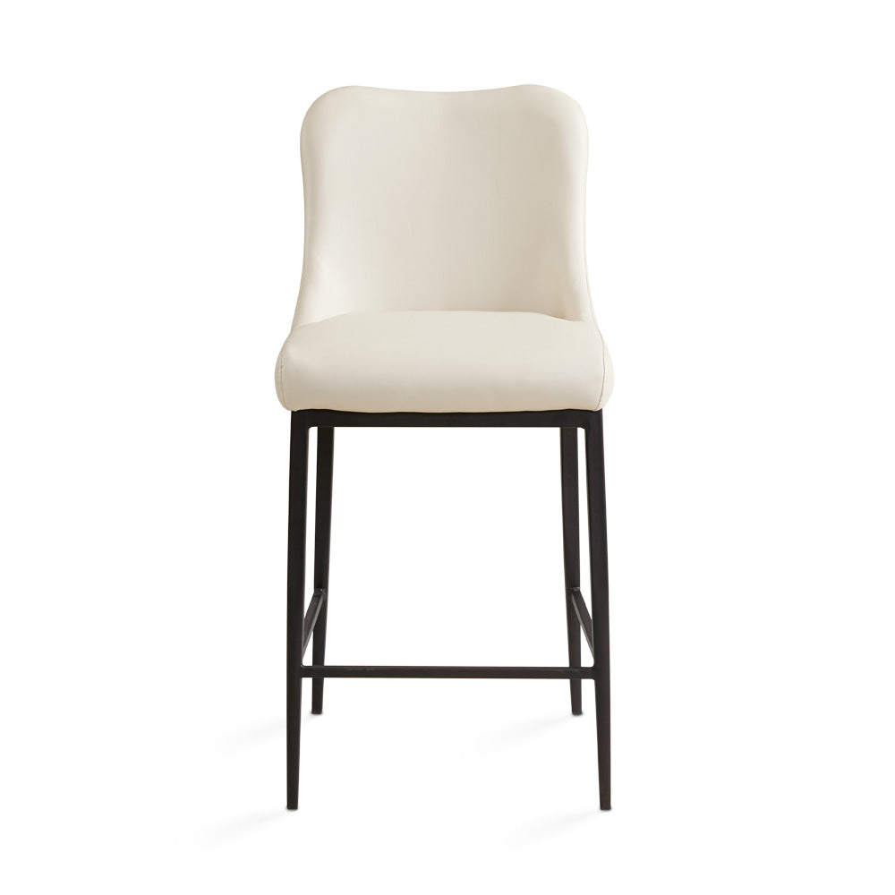 Maverick Counter Chair: Taupe Leatherette