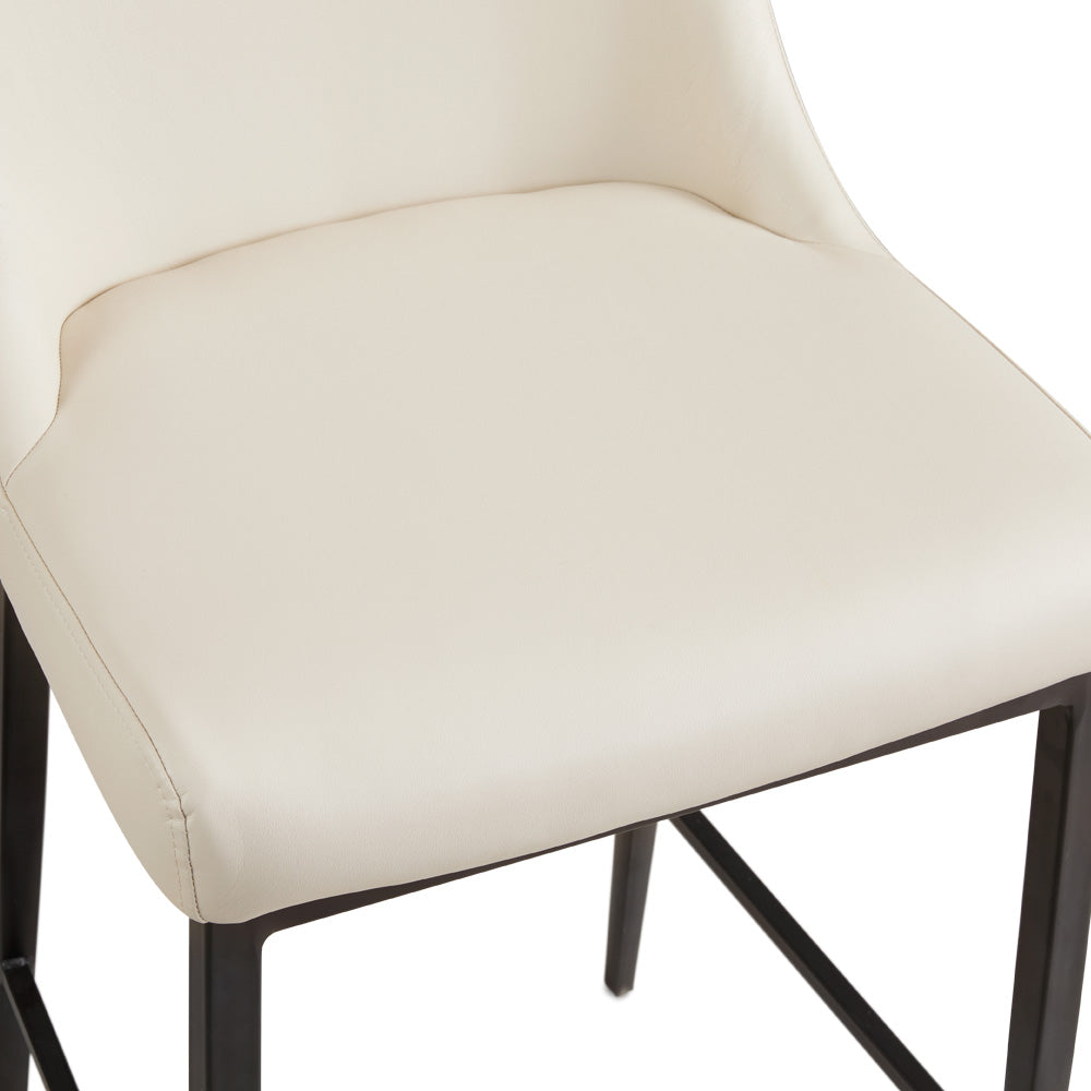 Maverick Counter Chair: Taupe Leatherette