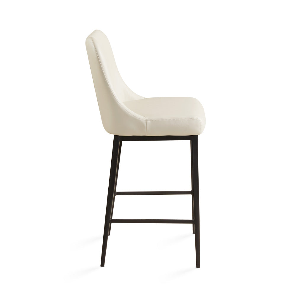 Maverick Counter Chair: Taupe Leatherette