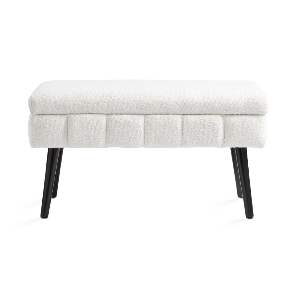 Marcella Storage Bench White Boucle