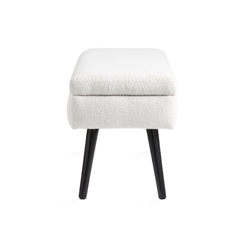 Marcella Storage Bench White Boucle