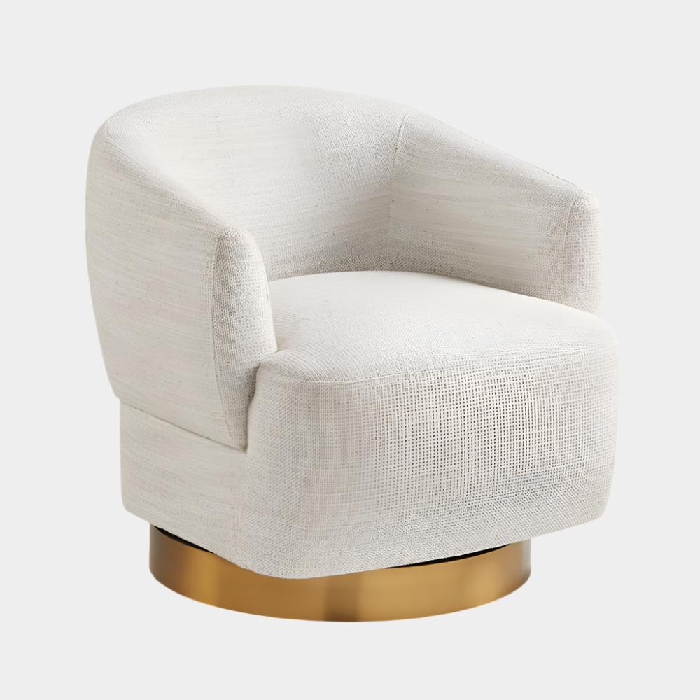 Fauteuil d'appoint Liam en tissu gris