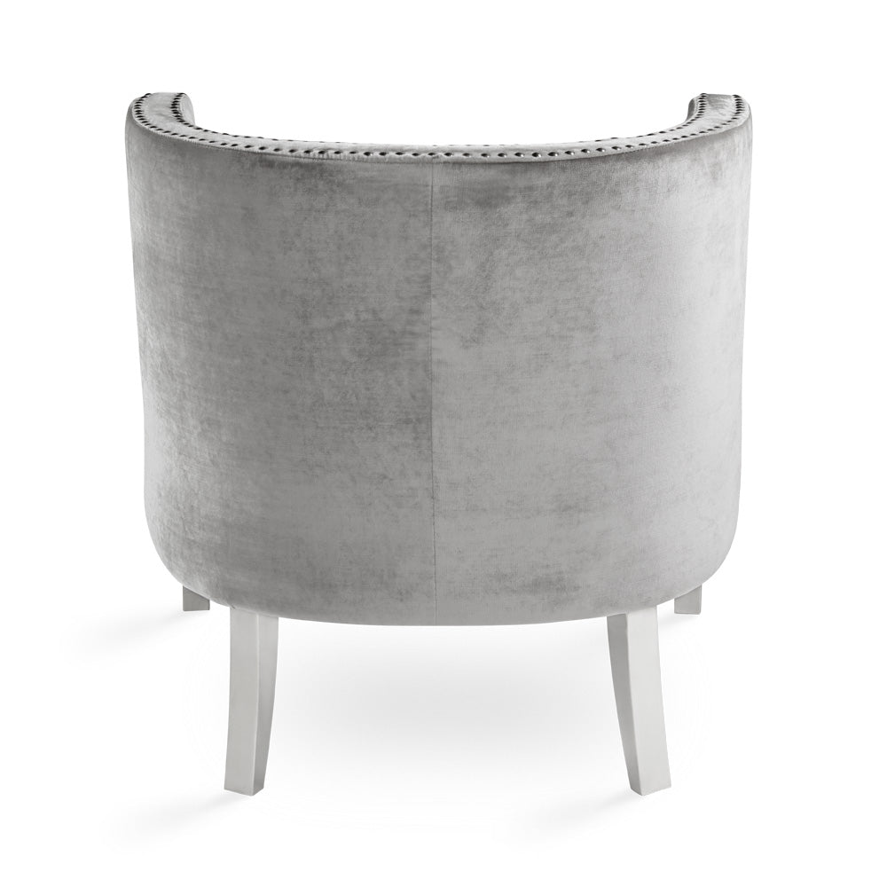 Lucy Accent Chair Grey Velvet