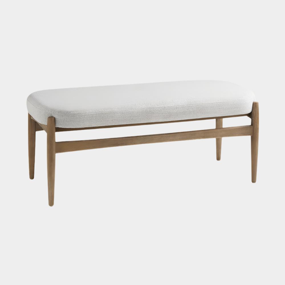 Salina Bench Grey Linen