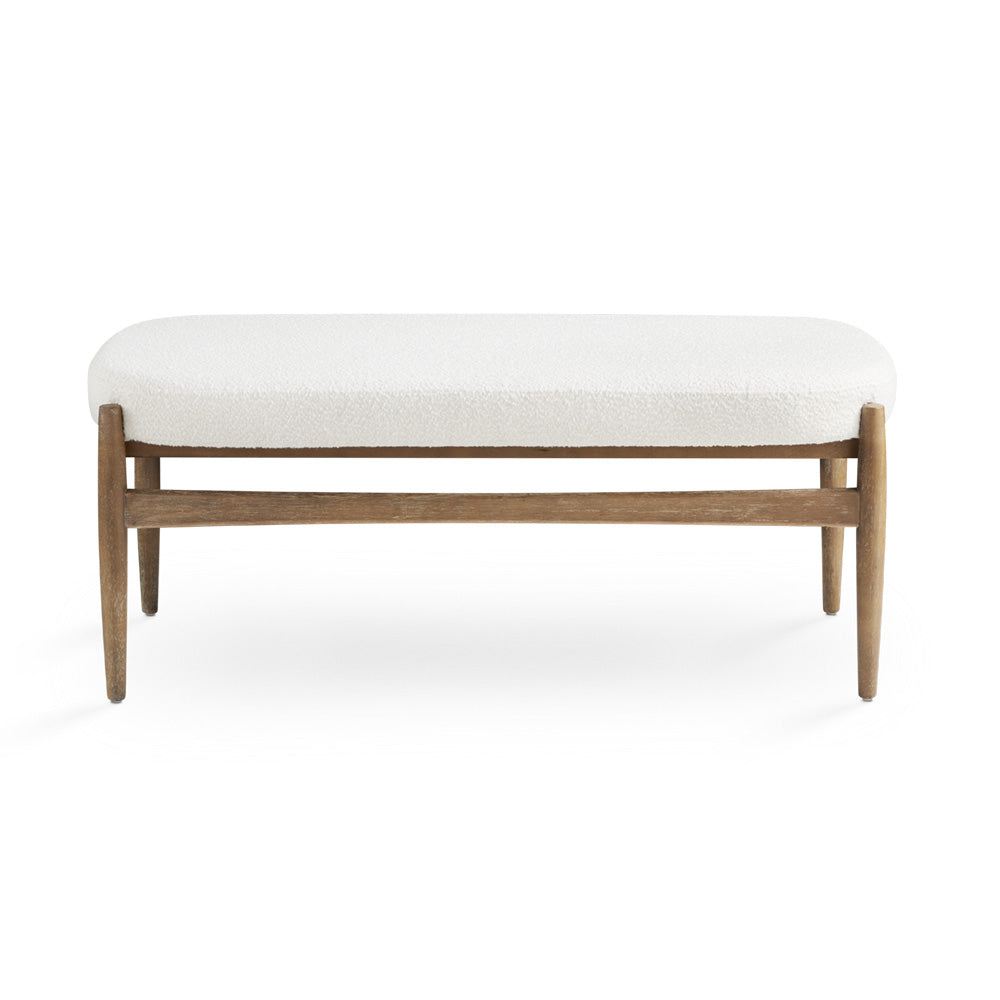 Salina Bench White Boucle