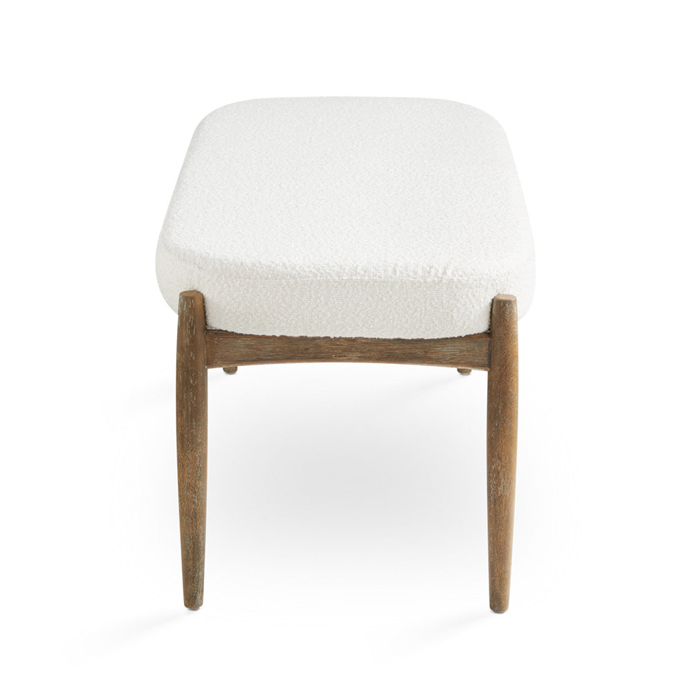 Salina Bench White Boucle